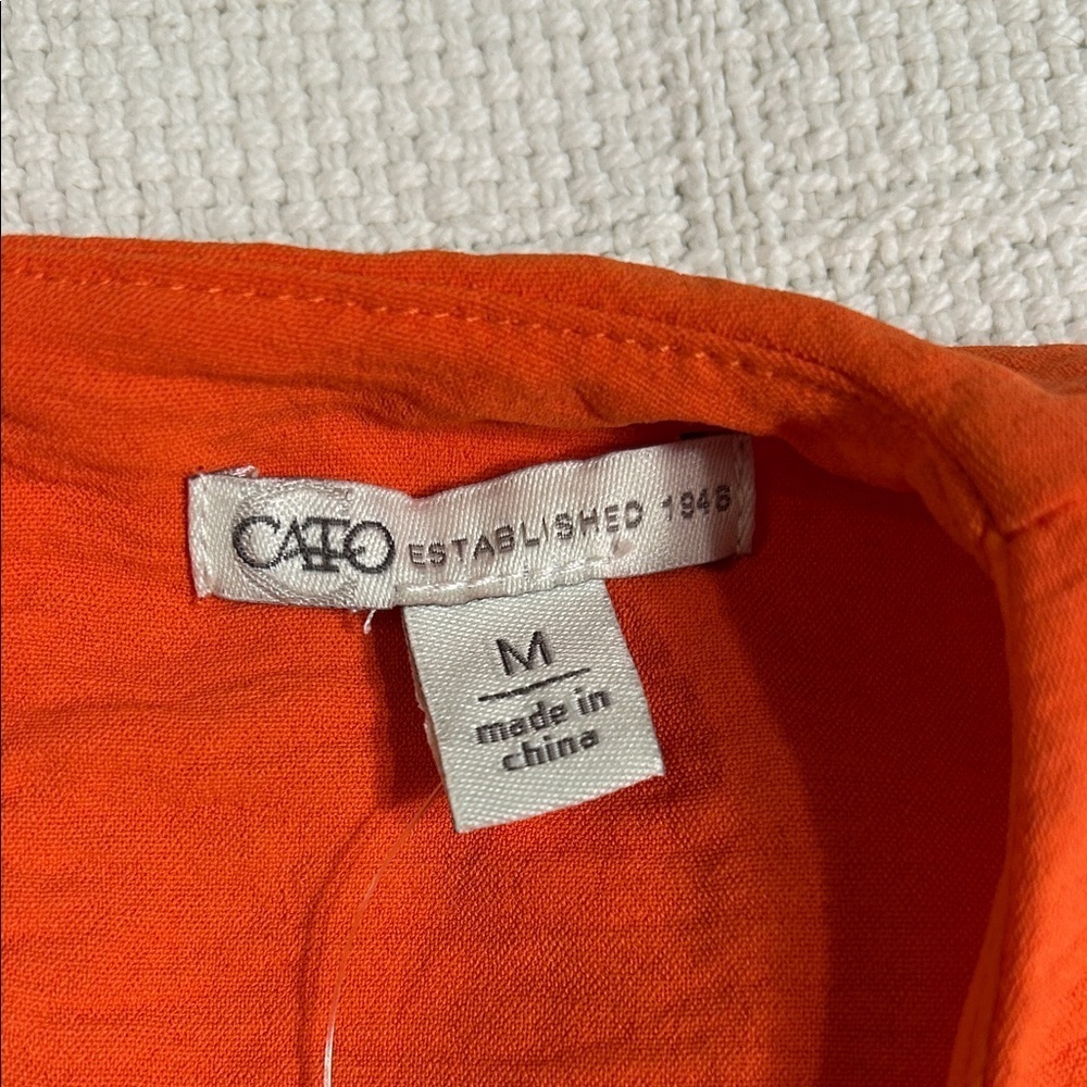 Cato Sleeveless Orange Layered Top - Picture 5 of 10